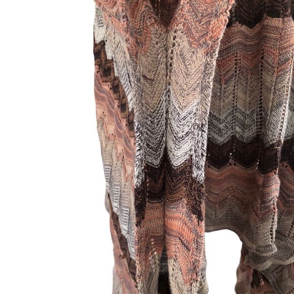 Belle Gray By Lisa Renna Crochet Pullover Poncho Sweater Size XL - Picture 4 of 8